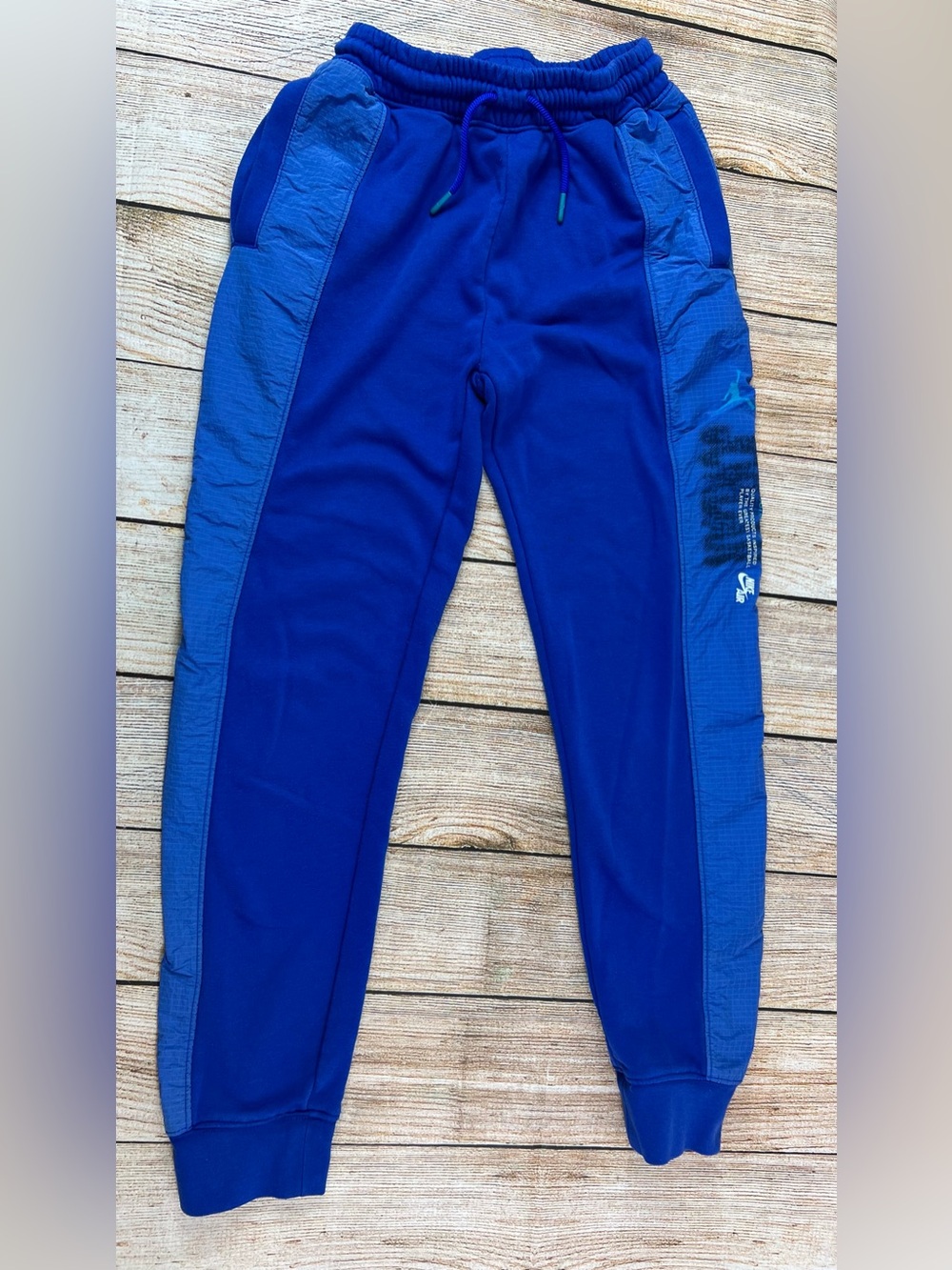 Air Jordan Boys Blue Sweatpants Joggers Size Large 12-13 Years